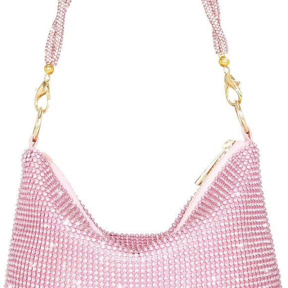 Fashion Womens Evening Bag Glitter Rhinestone Purse Shiny Clutch Handbag for Par - Picture 1 of 7